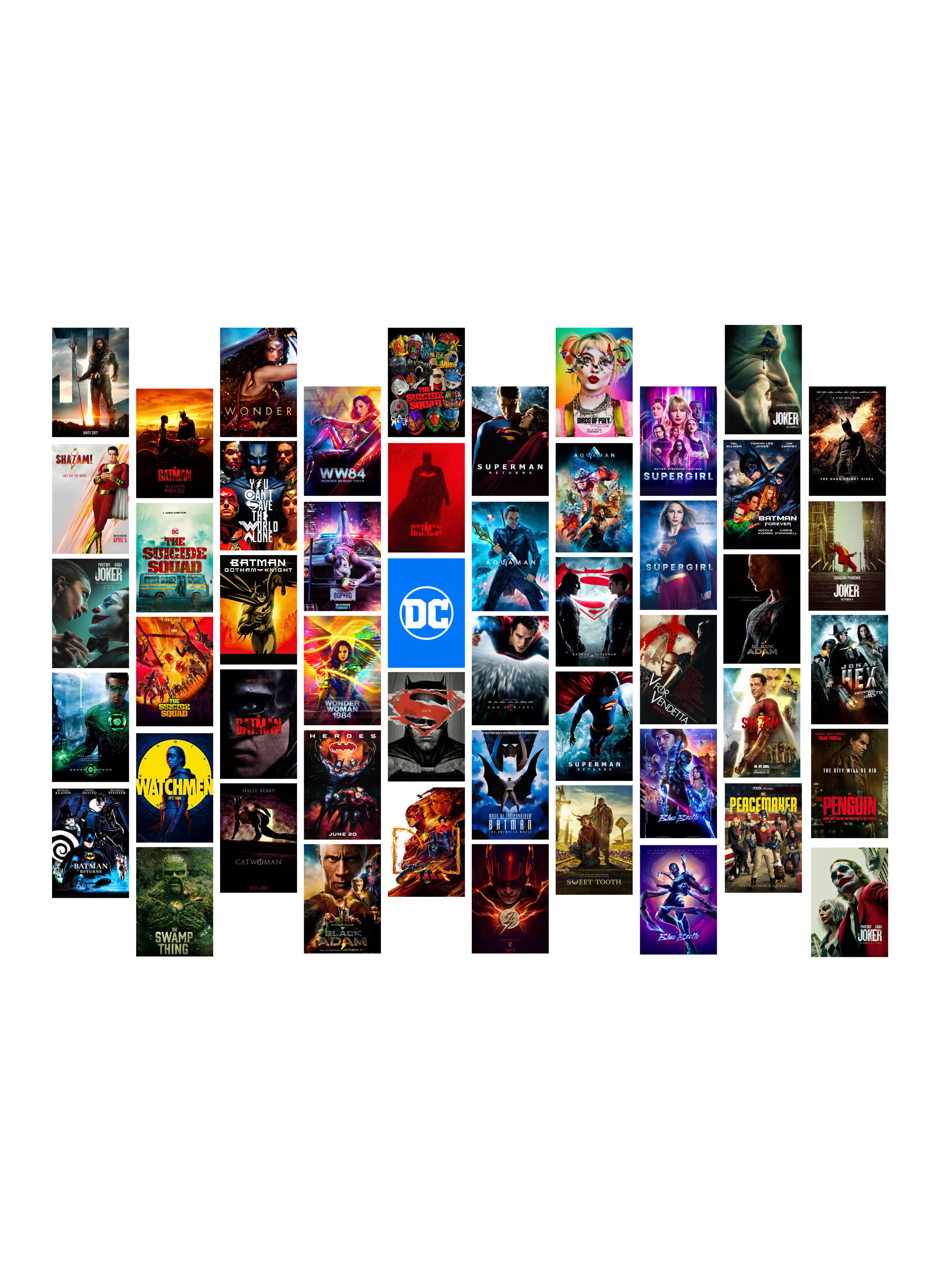 DC Cinematic Universe – 50 Poster Set | Ultimate Heroic Edition